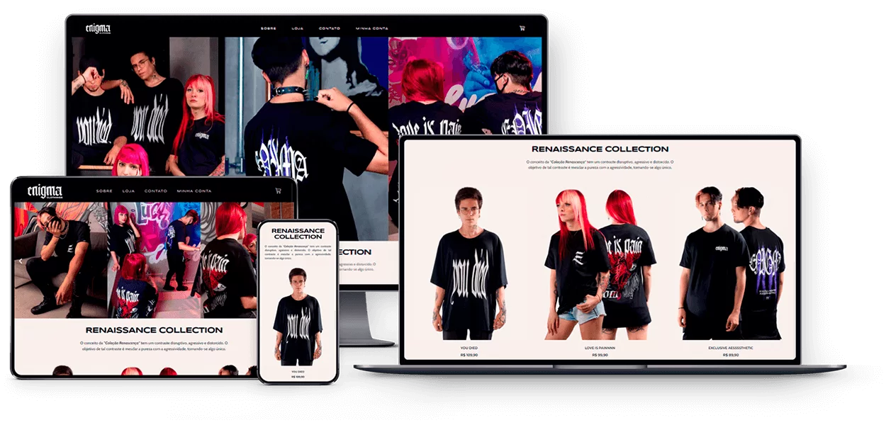 site-loja-virtual-enigma-clothing-isolada