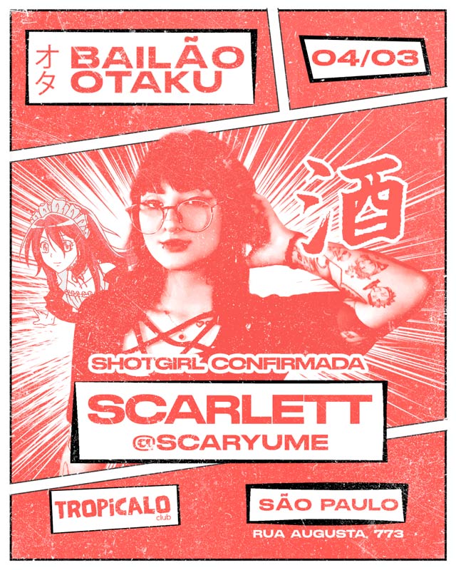 Stories e Posts para o Bailão Otaku | Portfólio Lubna