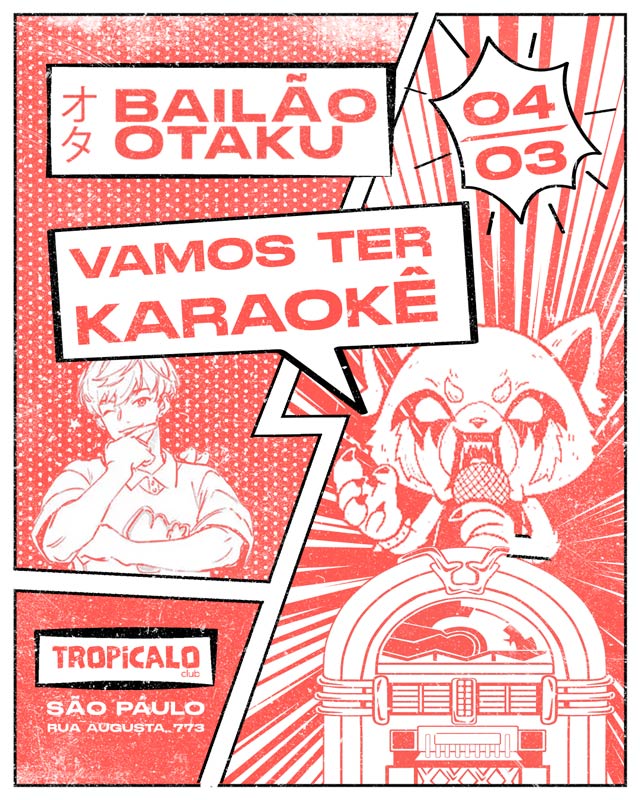 Stories e Posts para o Bailão Otaku | Portfólio Lubna