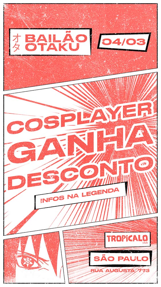 Stories e Posts para o Bailão Otaku | Portfólio Lubna