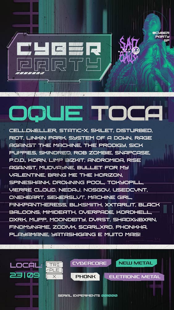 Stories e Posts para a Cyber Party SP | Portfólio Lubna