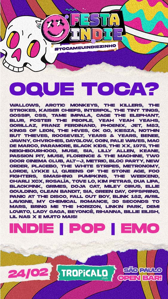 Stories e Posts para a Festa Indie SP | Portfólio Lubna