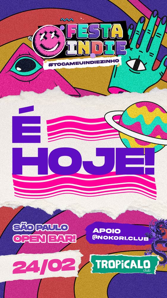 Stories e Posts para a Festa Indie SP | Portfólio Lubna