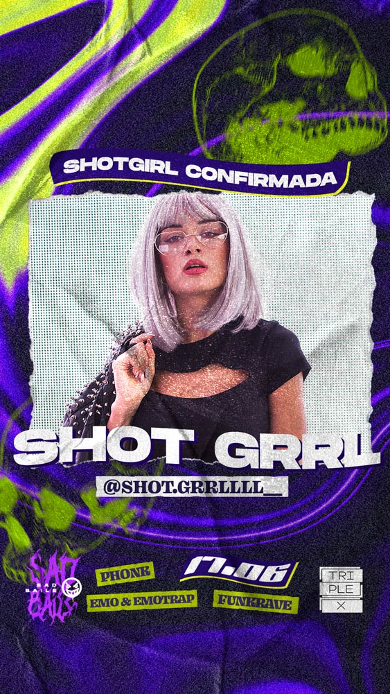 Posts e Stories para o SadBaile Ed.03 | Portfólio Lubna