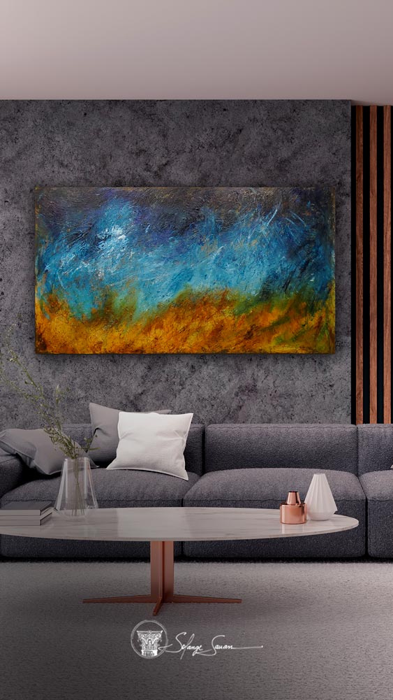 Portfólio de Stories e Posts criados por Lubna para a artista plástica Solange Sauan. Obras de arte em destaque, com cores expressivas, texturas únicas e composições que refletem o estilo autoral da artista.