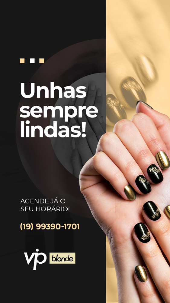 Stories e Posts para Vip Blonde Salão de Beleza | Portfólio Lubna